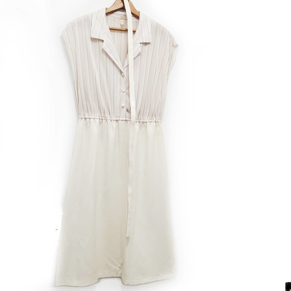 Vintage | Pastel Striped 60s Secretary Dress L-XL